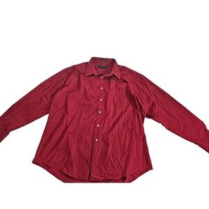 Alexander Julian Men's Red Color Button Down Long Sleeve Shirt Size XL